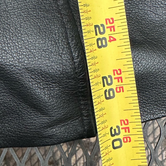 Croft & Barrow Black Leather Jacket ~ Zip & Belted ~ XL - Picture 6 of 7